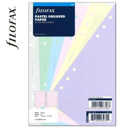 A5 négyzethálós jegyzetlap pasztell színű | Filofax
