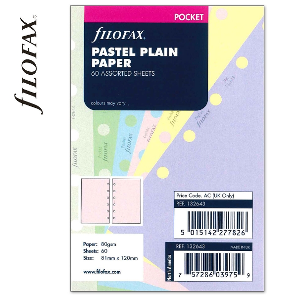 Pocket üres jegyzetlap pasztell színű | Filofax