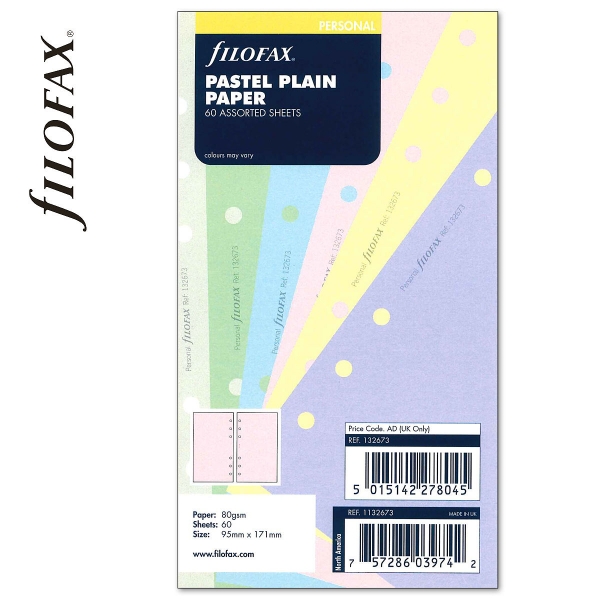 Personal üres jegyzetlap pasztell színű | Filofax