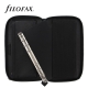 Fekete Personal Compact Zip Saffiano határidőnapló | Filofax