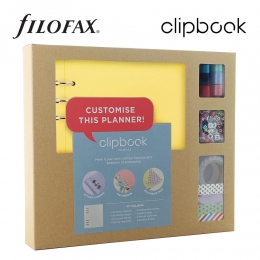 Sárga A5 Clipbook Kreatív készlet | Filofax gyűrűs füzet