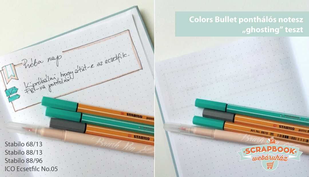 Bullet Colors ponthálós notesz ghosting |Scrapbook Webáruház